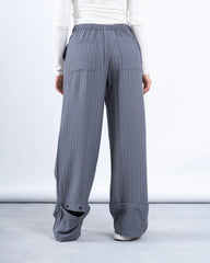 Pinstripe Wide-Leg Pants - Venti