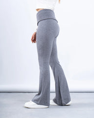 Knit Folded Waist Flare Pants - Venti