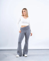 Knit Folded Waist Flare Pants - Venti