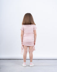 Girls’ Ribbed Ruched Dress