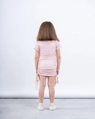 Girls’ Ribbed Ruched Dress - Venti