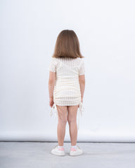 Girls’ Ribbed Ruched Dress