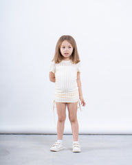 Girls’ Ribbed Ruched Dress