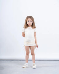 Girls’ Ribbed Ruched Dress - Venti