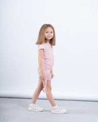 Girls’ Ribbed Ruched Dress