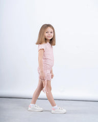 Girls’ Ribbed Ruched Dress - Venti