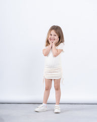 Girls’ Ribbed Ruched Dress