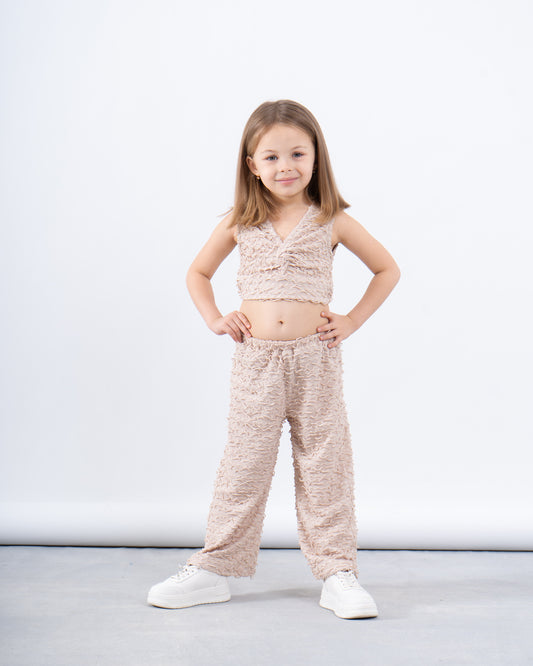Textured Crop Top With Knot