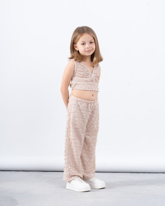Textured Crop Top With Knot