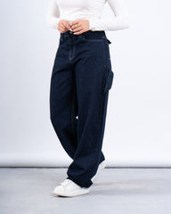 Utility Wide-Leg Denim Pants