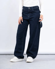 Utility Wide-Leg Denim Pants - Venti