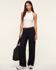 Teens Essential Fold-Over Wide-Legs Pant