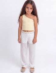 Open Work Linen Pants