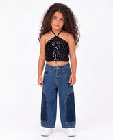 Girls' Asymmetric Knot-Detail Top