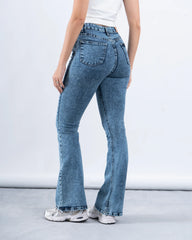 High-Rise Flared Denim Pants - Venti