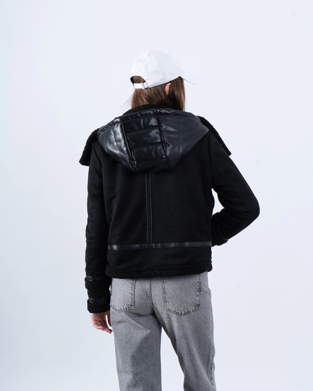 Faux Shearling Aviator Jacket - Venti