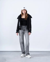 Faux Shearling Aviator Jacket - Venti