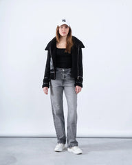 Faux Shearling Aviator Jacket - Venti