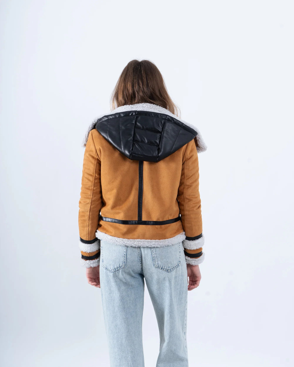 Faux Shearling Aviator Jacket - Venti