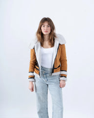 Faux Shearling Aviator Jacket - Venti