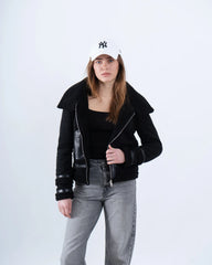 Faux Shearling Aviator Jacket - Venti