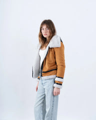 Faux Shearling Aviator Jacket - Venti