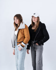 Faux Shearling Aviator Jacket