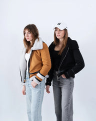 Faux Shearling Aviator Jacket - Venti