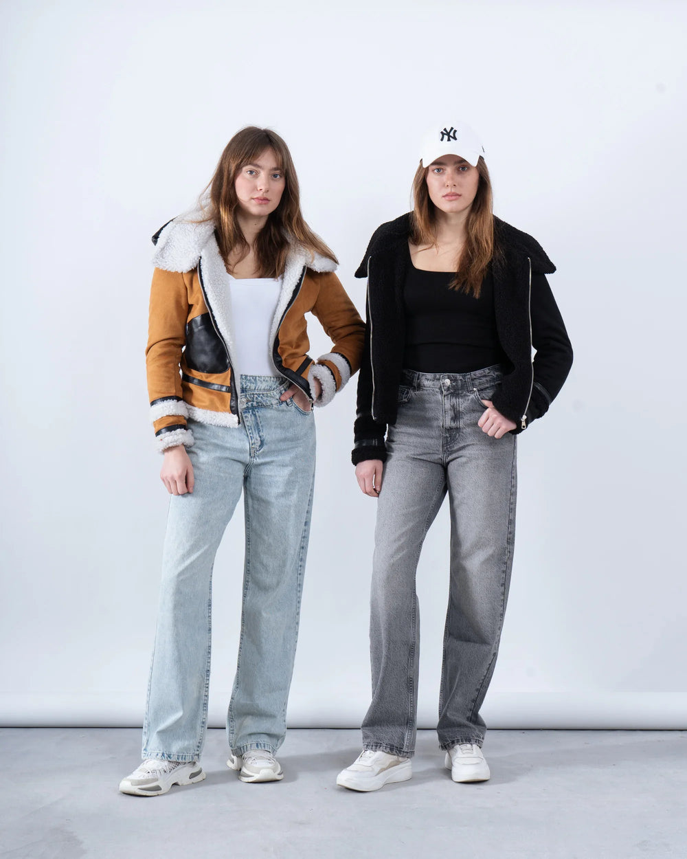 Faux Shearling Aviator Jacket - Venti