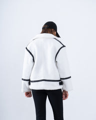 Women teddy zip up jacket