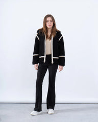 Women teddy zip up jacket - Venti