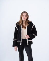 Women teddy zip up jacket