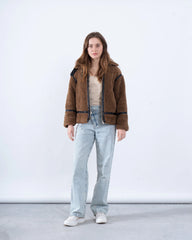 Women teddy zip up jacket - Venti
