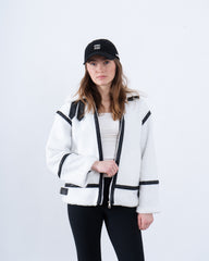 Women teddy zip up jacket