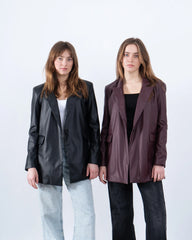 Faux Leather Blazer - Venti