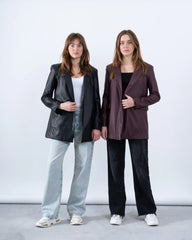 Faux Leather Blazer - Venti