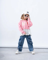 Girl sweatshirt attached shirt - Venti