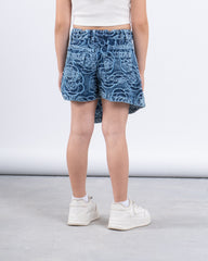 Jacquard Patterned Denim Skort