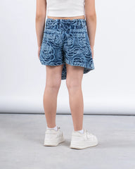 Jacquard Patterned Denim Skort - Venti