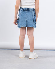 Denim Pleated Skort