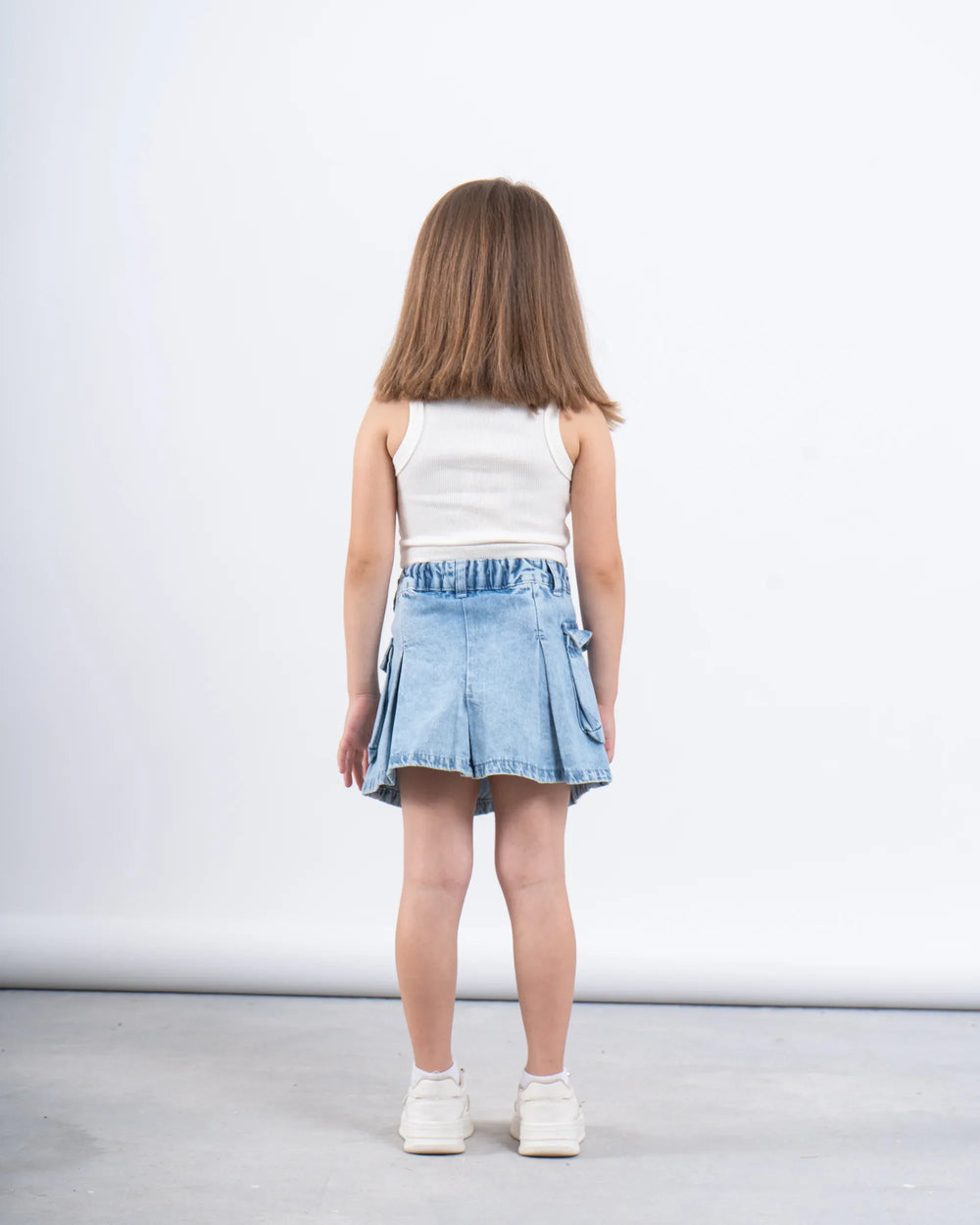 Denim Pleated Skort - Venti