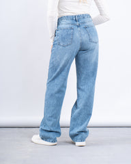 Criss-Cross Waist Wide-Leg Jeans