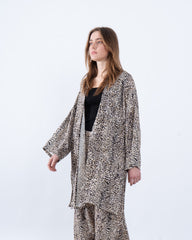 Animal Print Leopard Long-Line Cardigan