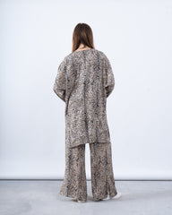 Animal Print Leopard Long-Line Cardigan