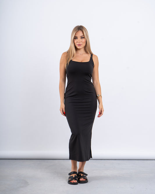 Bodycon Midi Dress with Side Slit