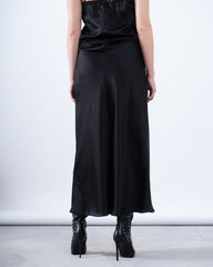 Flowy Satin Silk Maxi Skirt