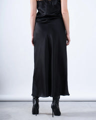 Flowy Satin Silk Maxi Skirt - Venti