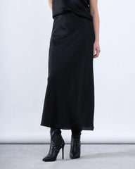 Flowy Satin Silk Maxi Skirt - Venti