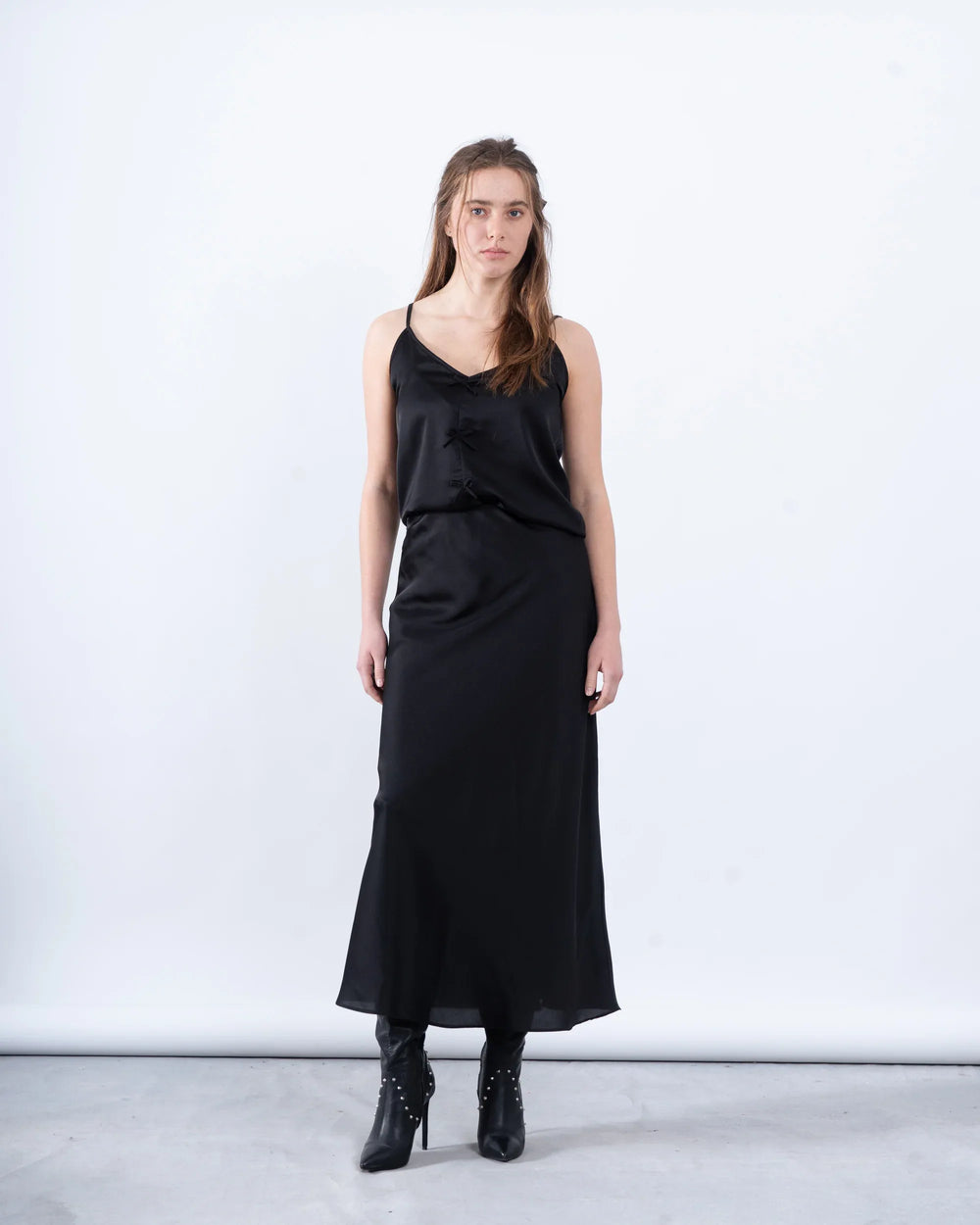 Flowy Satin Silk Maxi Skirt - Venti