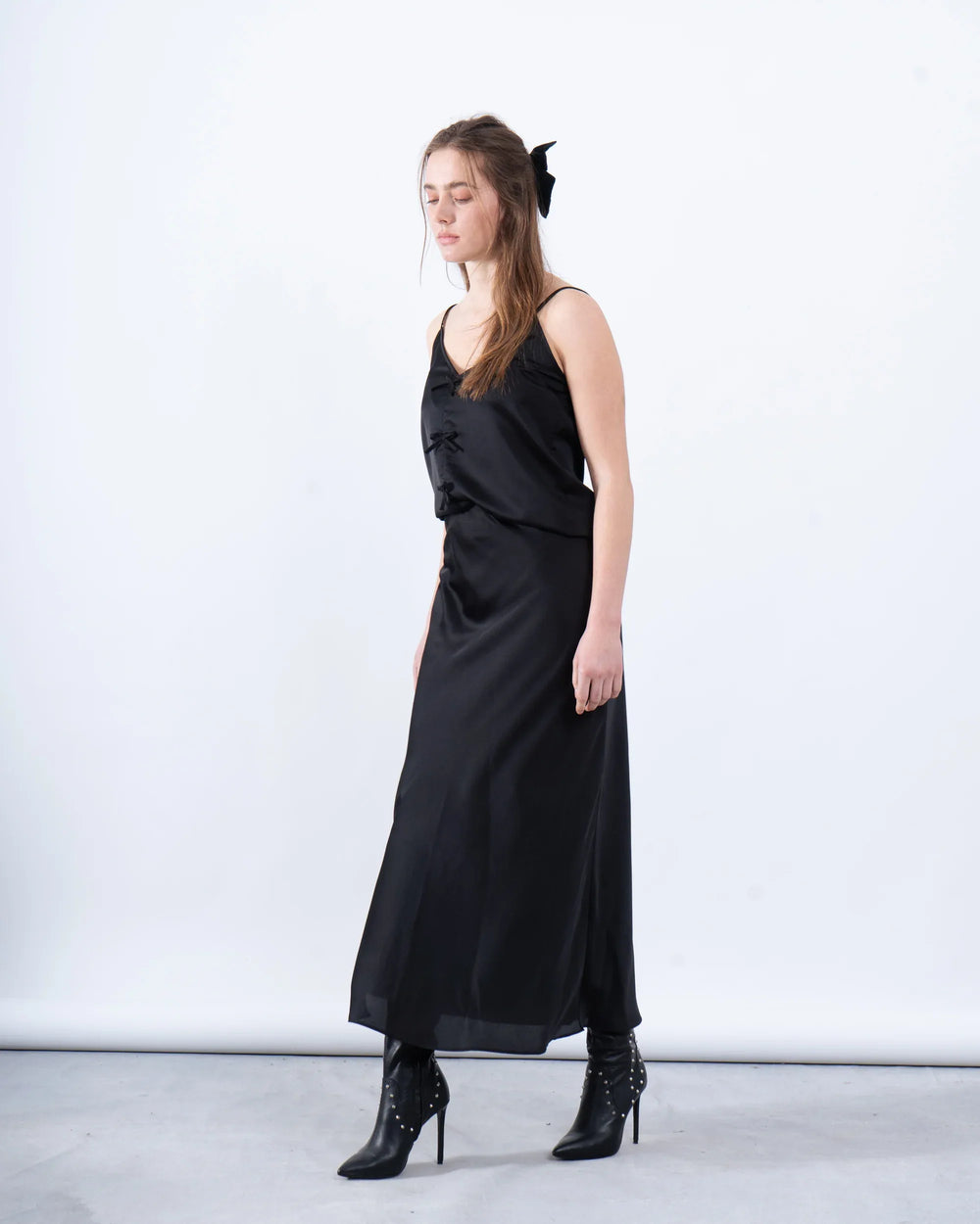 Flowy Satin Silk Maxi Skirt - Venti